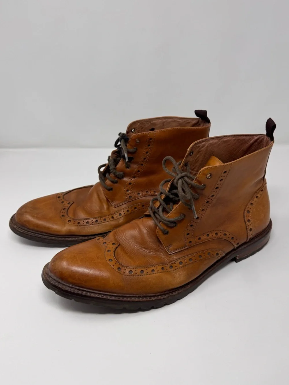 Gordon‎ Rush Wingtip Size 14 Laceup Boots, leather, stafford, preppy, boho, work